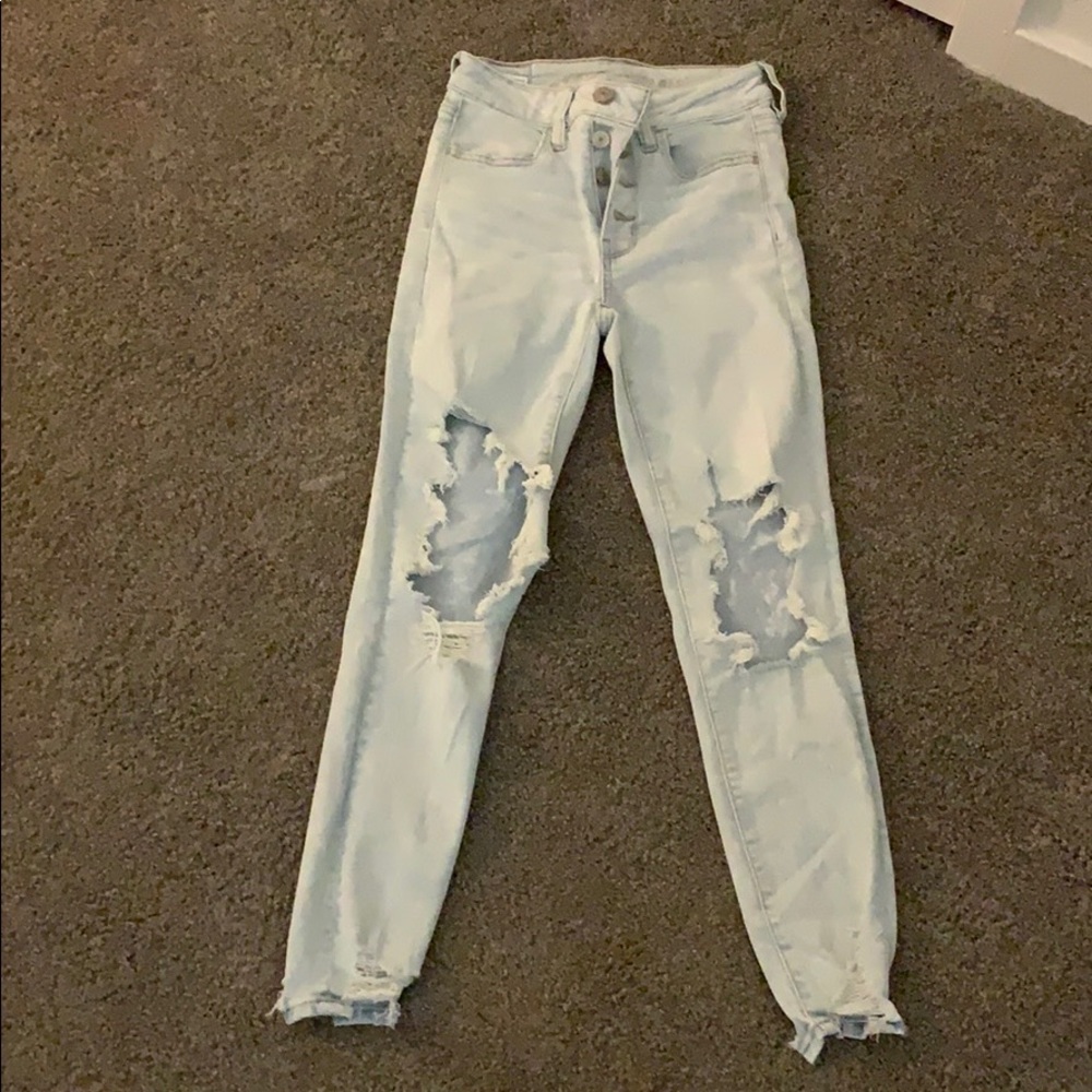 Ripped light jeans